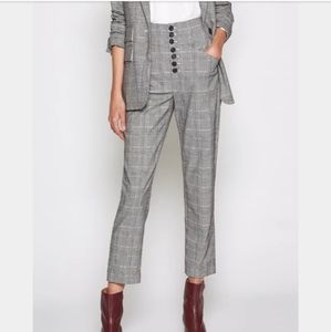 Joie Abony High Rise Plaid Pants